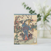 Alice Lost in Japan | Ukiyo-e Floating Wonderland Briefkaart (Staand voorkant)