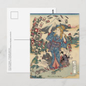 Alice Lost in Japan | Ukiyo-e Floating Wonderland Briefkaart (Voorkant / Achterkant)