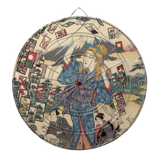 Alice Lost in Japan | Ukiyo-e Floating Wonderland Dartbord (Voorkant)