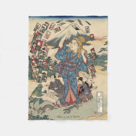 Alice Lost in Japan | Ukiyo-e Floating Wonderland Fleece Deken