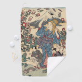 Alice Lost in Japan | Ukiyo-e Floating Wonderland Golfhanddoek (Insitu)