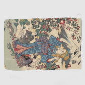 Alice Lost in Japan | Ukiyo-e Floating Wonderland Golfhanddoek (Horizontaal)