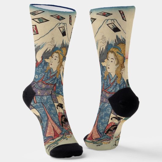 Alice Lost in Japan | Ukiyo-e Floating Wonderland Sokken (Gebogen)