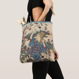 Alice Lost in Japan | Ukiyo-e Floating Wonderland Tote Bag
