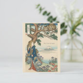 Alice Lost in Japan | Ukiyo-e Mad Journey Briefkaart (Staand voorkant)