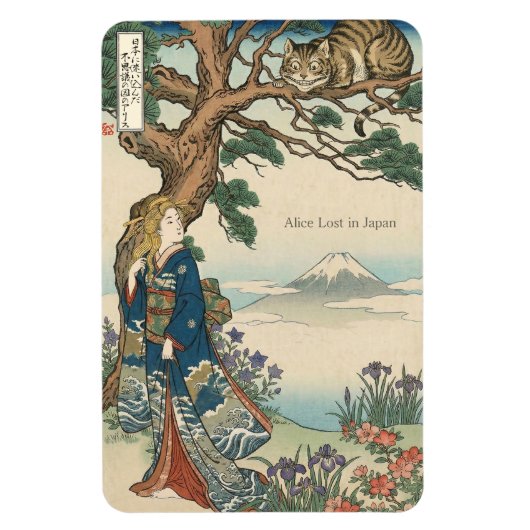 Alice Lost in Japan | Ukiyo-e Mad Journey Magneet (Verticaal)