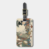 Alice Lost in Japan | Ukiyo-e Mad Tea Party Bagagelabel (Voorkant verticaal)