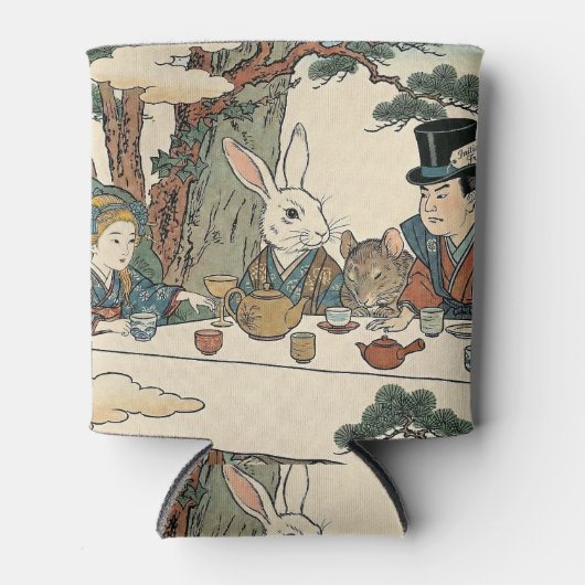 Alice Lost in Japan | Ukiyo-e Mad Tea Party Blikjeskoeler (Voorkant)