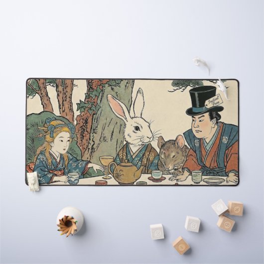 Alice Lost in Japan | Ukiyo-e Mad Tea Party Bureaumat (Kindertafel)