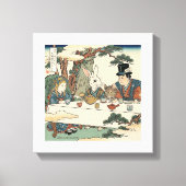 Alice Lost in Japan | Ukiyo-e Mad Tea Party Canvas Afdruk (Voorkant)