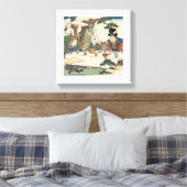 Alice Lost in Japan | Ukiyo-e Mad Tea Party Canvas Afdruk (Insitu (Slaapkamer))