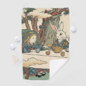 Alice Lost in Japan | Ukiyo-e Mad Tea Party Golfhanddoek (Insitu)