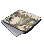 Alice Lost in Japan | Ukiyo-e Mad Tea Party Laptop Sleeve (Voorkant onderkant)
