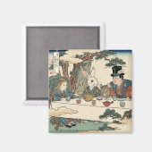 Alice Lost in Japan | Ukiyo-e Mad Tea Party Magneet (Voorkant / Achterkant)