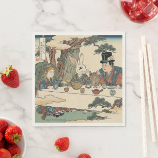 Alice Lost in Japan | Ukiyo-e Mad Tea Party Servet