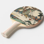 Alice Lost in Japan | Ukiyo-e Mad Tea Party Tafeltennisbatje (Voorkant Gekanteld)