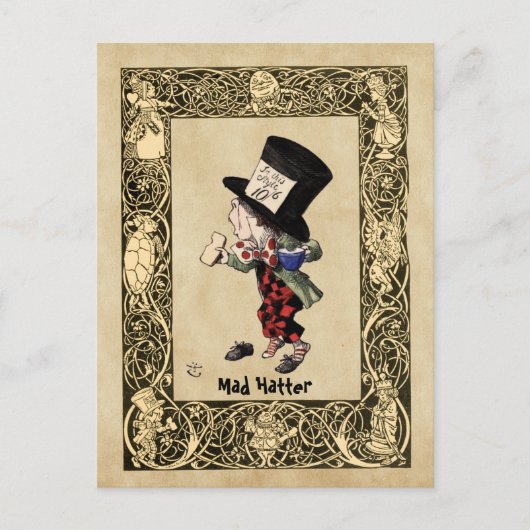 Alice - Mad Hatter 1865 Briefkaart (Voorkant)