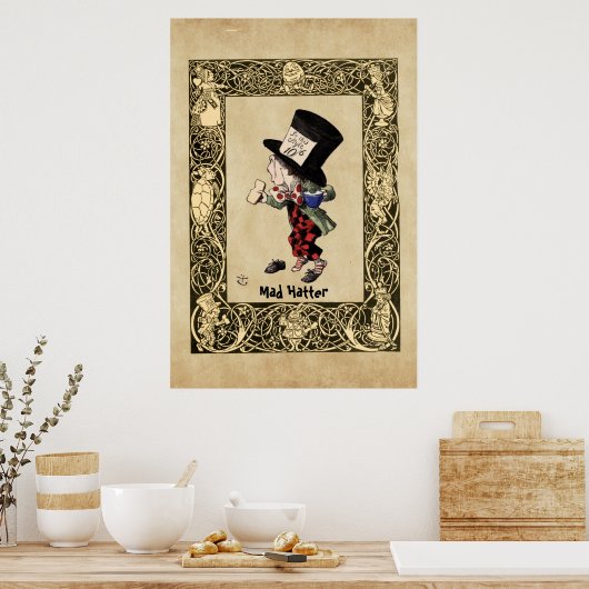 Alice - Mad Hatter 1865 Poster (Keuken)