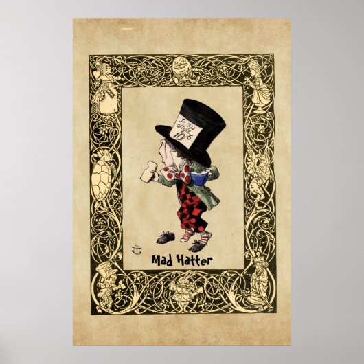 Alice - Mad Hatter 1865 Poster (Voorkant)