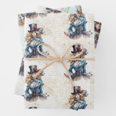 Alice, Mad Hatter en White Rabbit Inpakpapier Vel (In situ)