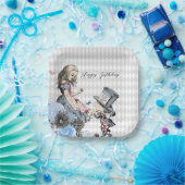  Alice & Mad Hatter  Papieren Bordje (Feest)