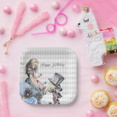  Alice & Mad Hatter  Papieren Bordje (Feest)