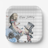  Alice & Mad Hatter  Papieren Bordje (Voorkant)