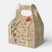 Alice, Mad Hatter & Rabbit  Collage Quote Bedankdoosjes (Achterkant)