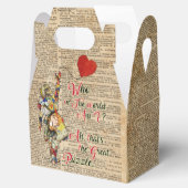 Alice, Mad Hatter & Rabbit  Collage Quote Bedankdoosjes (Geopend)