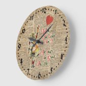 Alice, Mad Hatter & Rabbit  Collage Quote Grote Klok (Hoek)