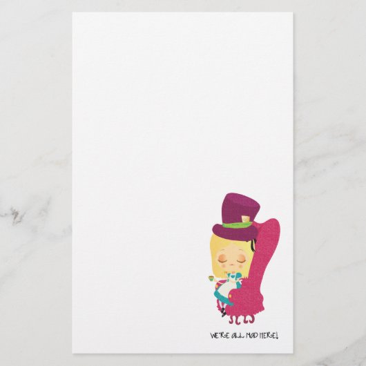 Alice Mad Hatter Stationery Briefpapier (Voorkant)