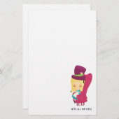Alice Mad Hatter Stationery Briefpapier (Voorkant / Achterkant)