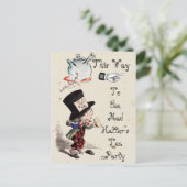 Alice - Mad Hatter Tea Party 1865 Briefkaart (Staand voorkant)