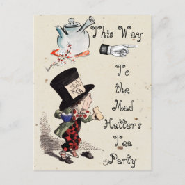 Alice - Mad Hatter Tea Party 1865 Briefkaart