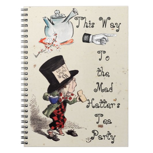 Alice - Mad Hatter Tea Party 1865 Notitieboek (Voorkant)