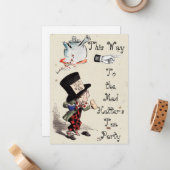 Alice - Mad Hatter Tea Party 1865 Notitiekaartje (Voorkant / Achterkant in situ)