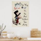 Alice - Mad Hatter Tea Party 1865 Poster (Keuken)