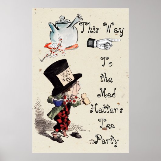 Alice - Mad Hatter Tea Party 1865 Poster (Voorkant)