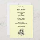 Alice Mad Hatter Tea Party 2 Sjabloon Uitnodiging (Achterkant)