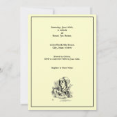 Alice Mad Hatter Tea Party Sjabloon 3 Kaart (Achterkant)