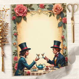Alice Mad Hatter Theepartij Toast Scrapbook Papier