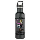Alice Managing Flamingo Croquet Mallet en Hedgeho Waterfles (Voorkant)