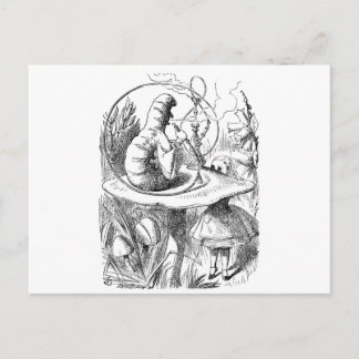 Alice Meets Caterpillar - Alice in Sprookjesland Briefkaart