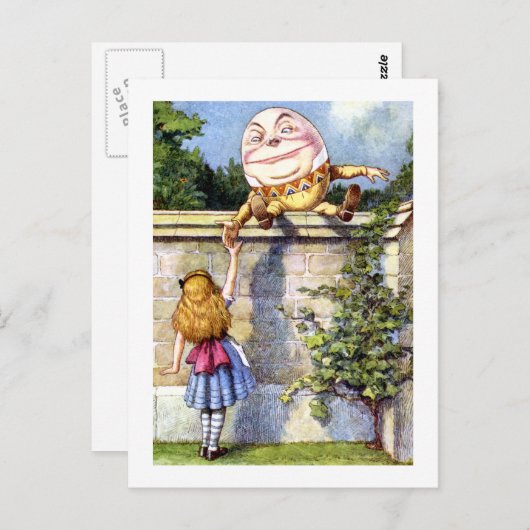 Alice Meets Humpty Dumpty in Sprookjesland Briefkaart (Voorkant / Achterkant)