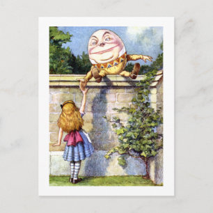 Alice Meets Humpty Dumpty in Sprookjesland Briefkaart