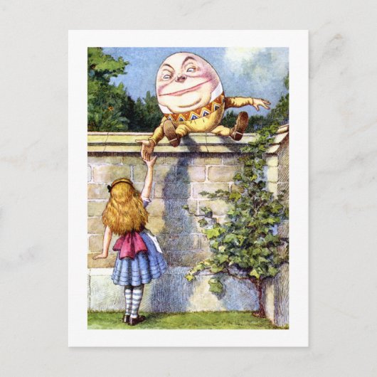 Alice Meets Humpty Dumpty in Sprookjesland Briefkaart (Voorkant)