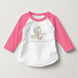 Alice meisjesnaam betekent monogram harten kinder shirts