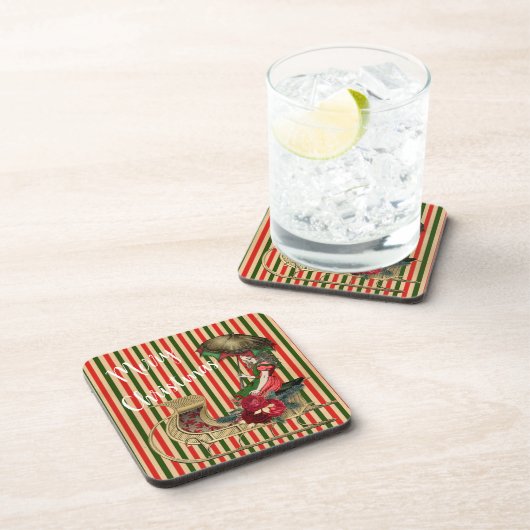 Alice Merry Kerstmis Bier Onderzetter (Rechterzijde)