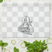 Alice met Caterstyle en White Rabbit Towel Theedoek (Gevouwen)
