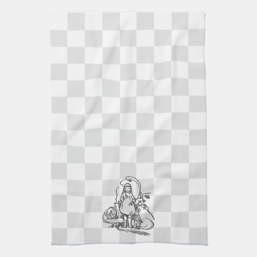 Alice met Caterstyle en White Rabbit Towel Theedoek (Verticaal)